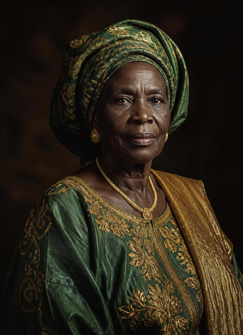Portrait éditorial représentant SENIA, l'intelligence artificielle sénégalaise